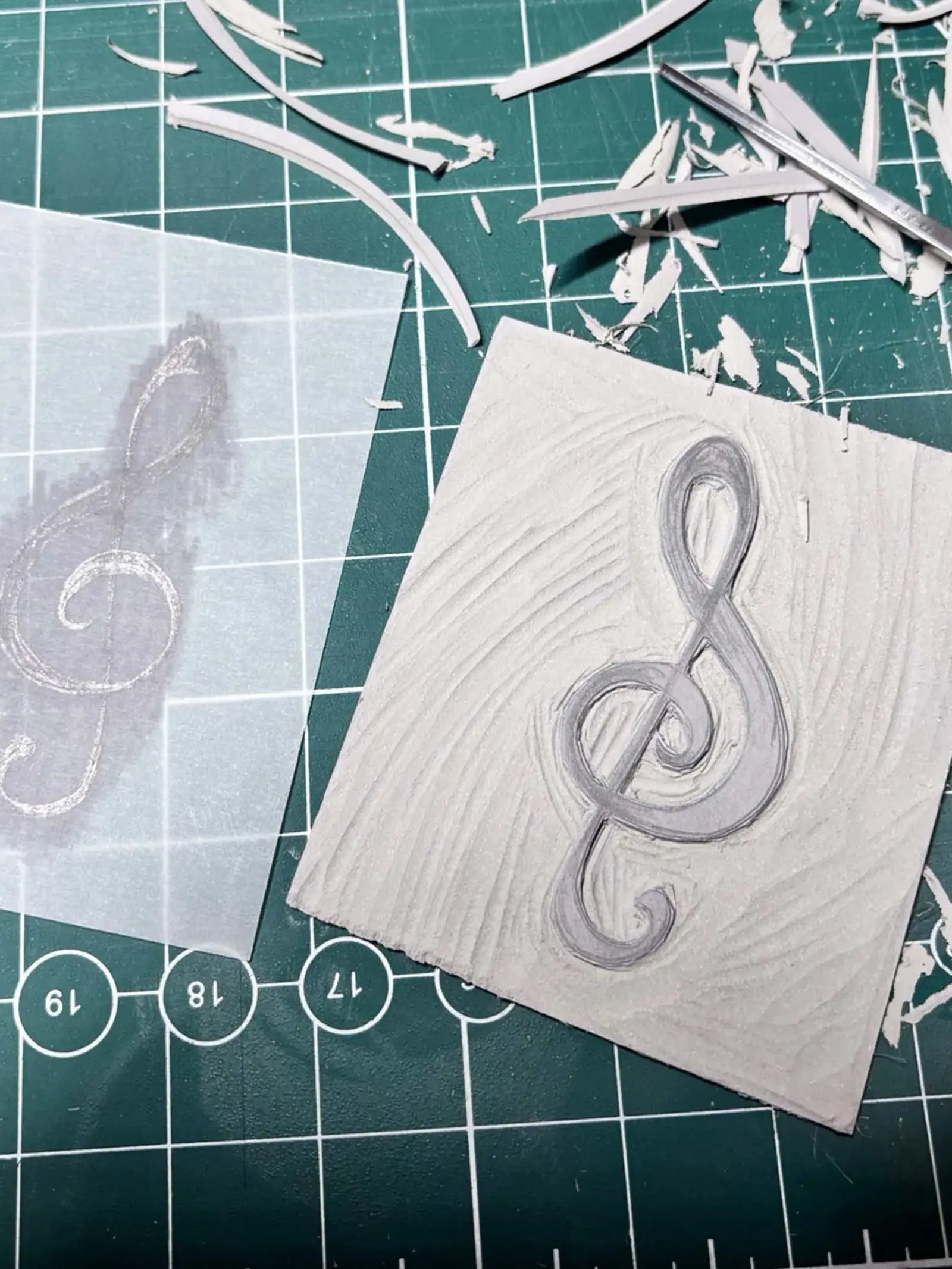 Lino carving