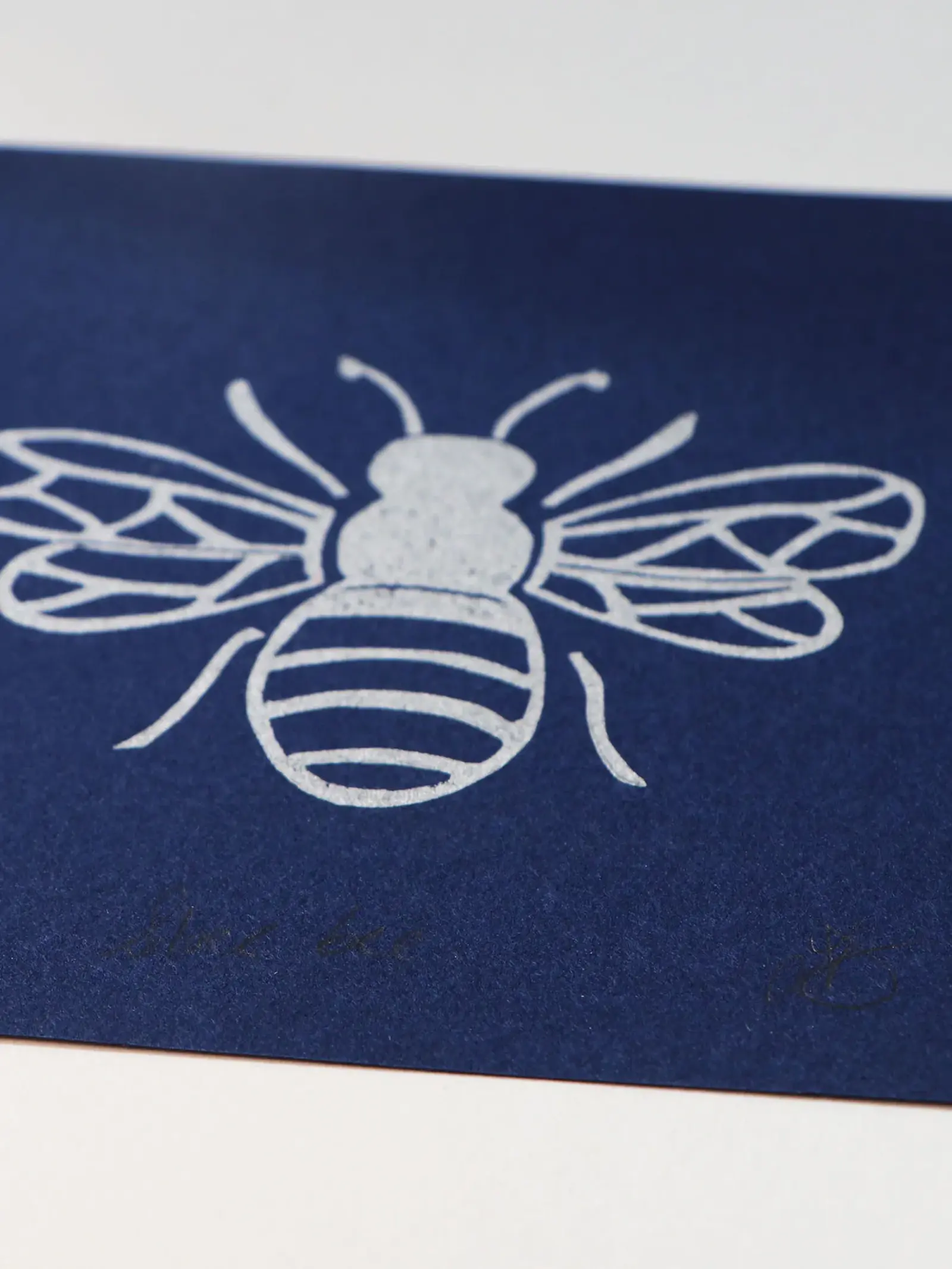 blue silver bee