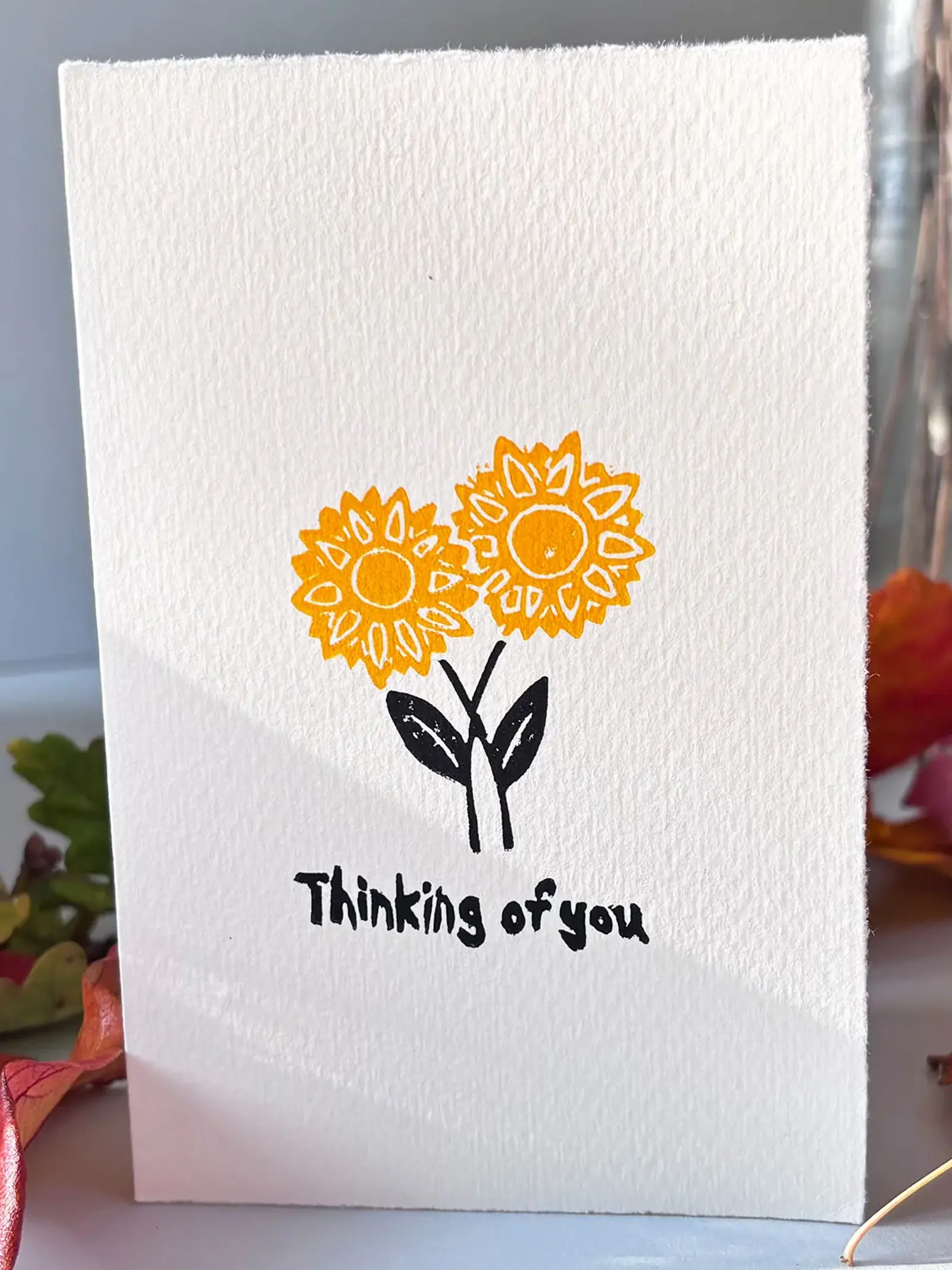 thinking of you yellow card