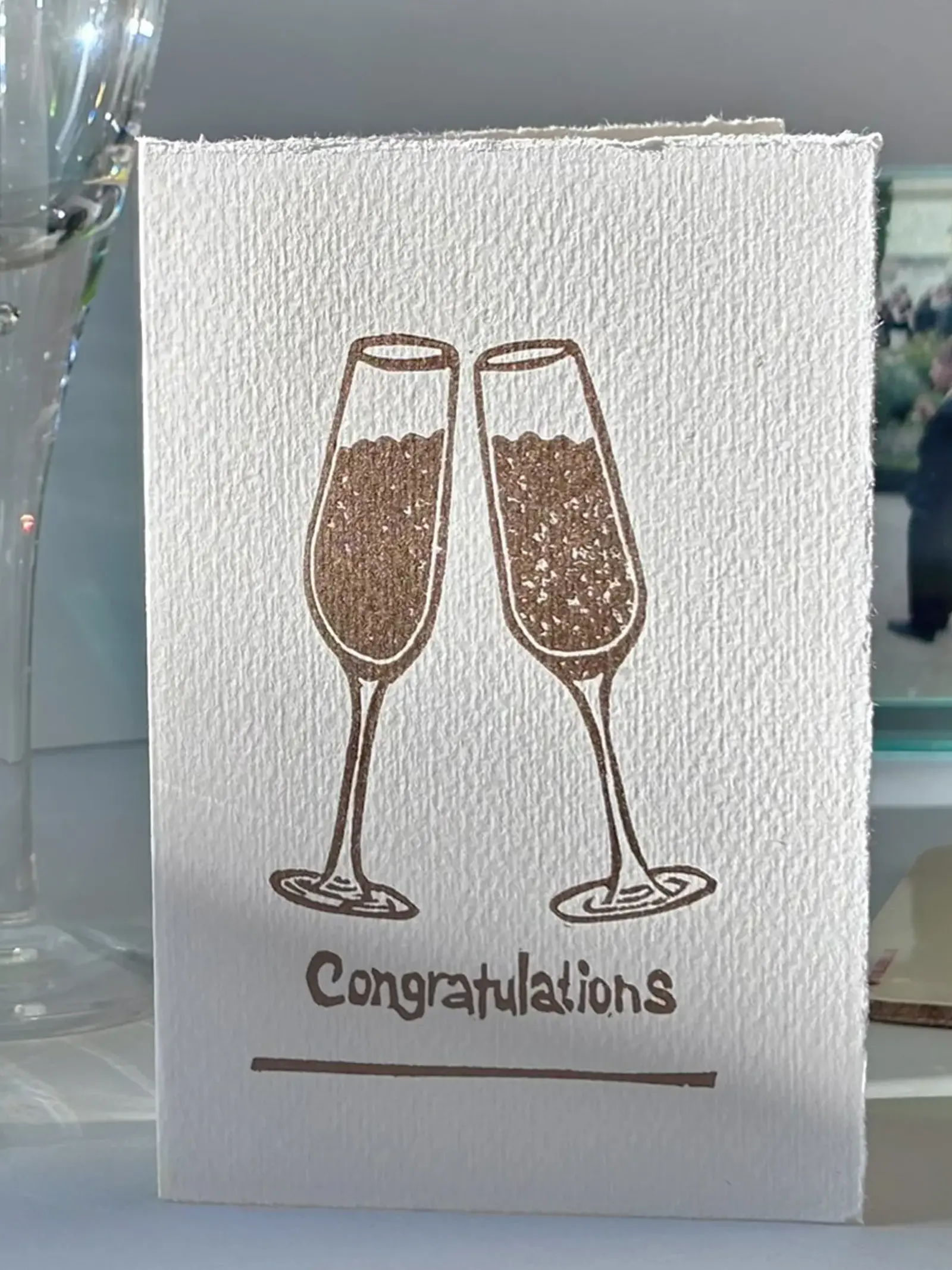 congratulations cream gold card